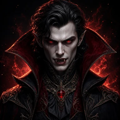 Vampire Survival app icon - gothic 3D vampire