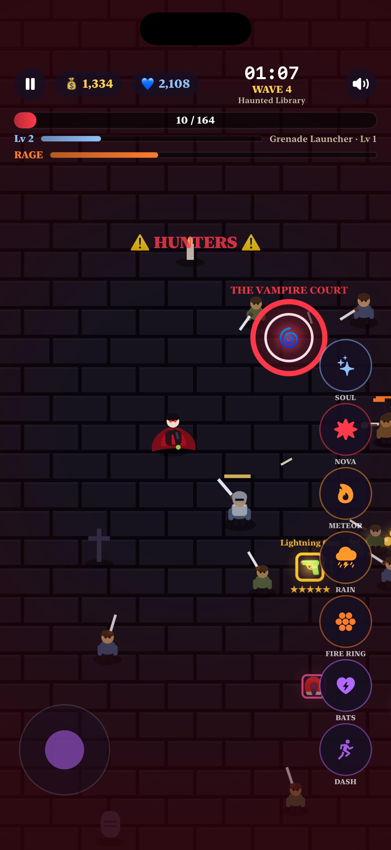 Unleashing a screen-clearing ultimate in Vampire Survival