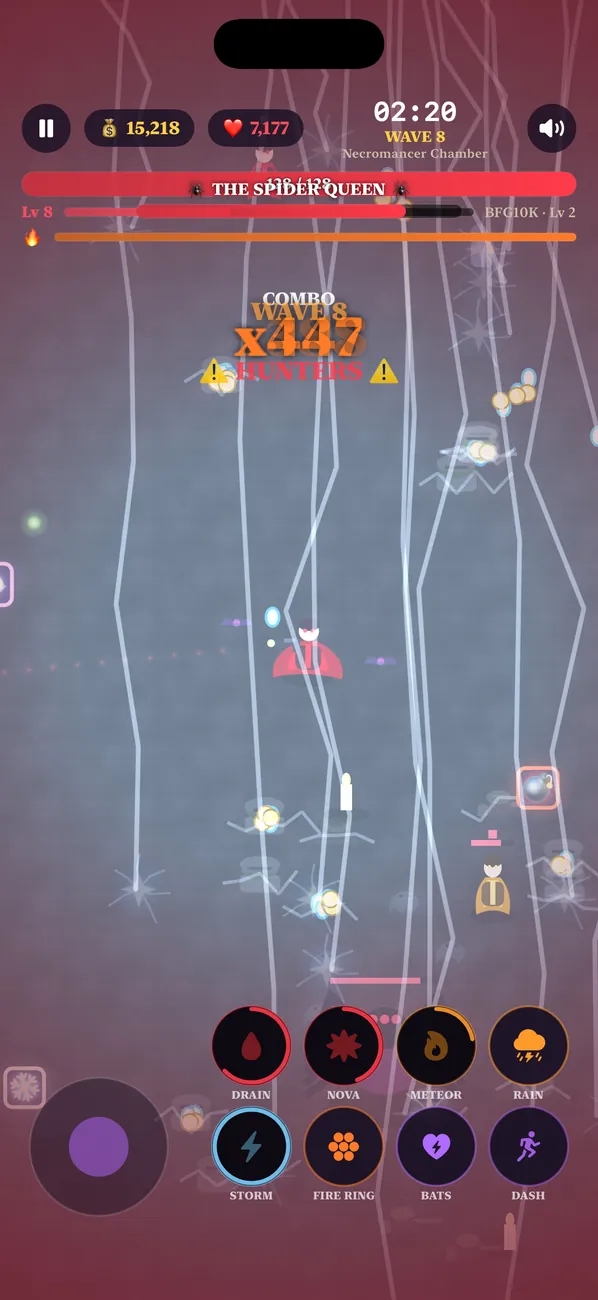 Unleashing a screen-clearing ultimate in Vampire Survival